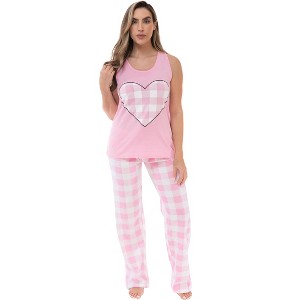 Just Love Womens Tank & Pant Cute Pajama Set - Ribbed PJ Sets Sleepwear Loungewear - 1 of 3