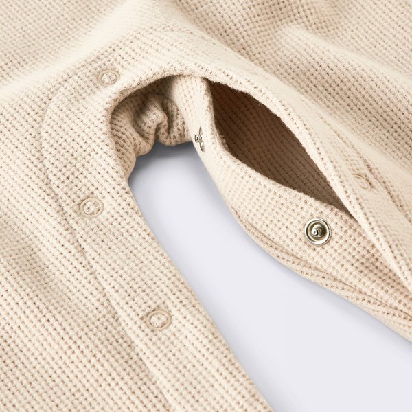 Enterizo Waffle con Cuello y Bellota para Bebé Niño - Cloud Island™ Beige 4