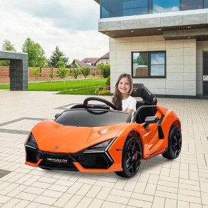 12V Kids Ride On Car with Remote Control, Battery Powered Sports Car Toy with Dual 25W Motors, Spring Suspension, Headlight, Music for Toddler 3+ - 1 of 4