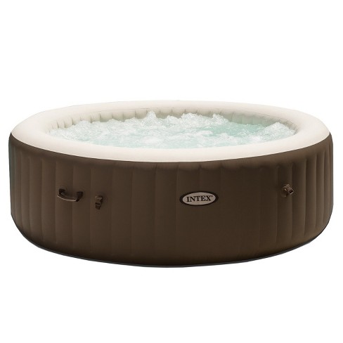 Intex Purespa 85 Inch Bubble Jet Massage 6 Person Inflatable Round Hot Tub Spa