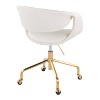 LumiSource Curvo Upholstered 4-Stars Task Chair PU - 3 of 4
