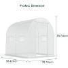 Coucheta Walk-in Tunnel Greenhouse Collection - Heavy Duty with 4 Ventilated Mesh Windows & Zippered Roll-Up Door, Multiple Cover Options - 3 of 4
