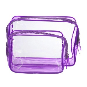 Unique Bargains Women's Waterproof Business Travel Makeup Bags 2 Pcs - 1 of 4
