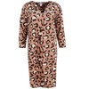 Elegant Emily Women's Leopard Snap Front Long Sleeve Duster - 4 of 4