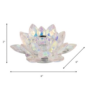 Crystal Lotus Flower Votive Candle and Tealight Holder for Patio, Deck, Living Room, Bedroom, or Bathroom - 1 of 4