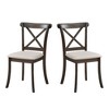 NicBex  Set of 2  Wood Classic Cross-Back Dining Chairs,Farmhouse Armless Chairs for Kitchen,Living Room - 4 of 4