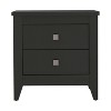 Vynxaria Black Wengue 2-Drawer Nightstand ¨C Modern Elegance for Your Bedroom - 4 of 4