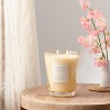 Colored Vase Glass with Dustcover Cashmere Vanilla Candle Ivory - Threshold™ - 2 of 4