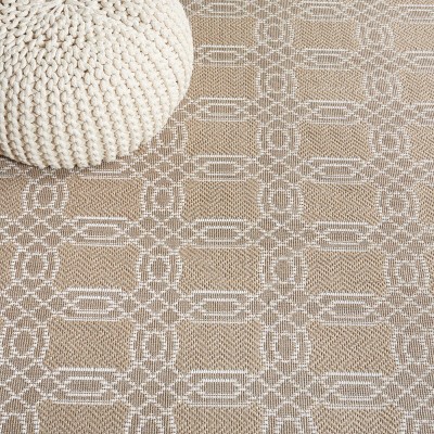Ivory Rectangular Hand-Knotted Wool Area Rug