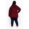 Avenue Women's Plus Size Fleece Hood Coat - 3 of 4