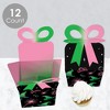 Big Dot of Happiness Witch Bow Boxes, Good Pink and Green Birthday or Witch Halloween Party Square Favor Gift Boxes - Set of 12 - 3 of 4