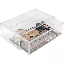 Sorbus Stackable Makeup Storage Set - 1 Drawer - Clear