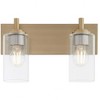 Quorum Lighting Fallstaff 2 - Light Vanity in  Aged Brass - 2 of 4
