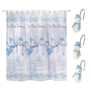 Avanti Linens Frosty Friends Shower Curtain & Hook Set - 1 of 3