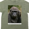 Image of confused Gorilla TFW  you see 100 men climbing into your enclosure on Monterrey sage Adult Crew Neck Short Sleeve T-shirt - 2 of 4