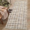 Machine Washable Indoor Modern Geometric Area Rugs Soft Low Pile Mat with Small Checkered Print - 2 of 4