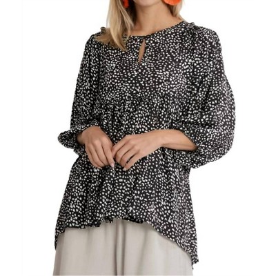 Women's Babydoll Keyhole Blouse - umgee