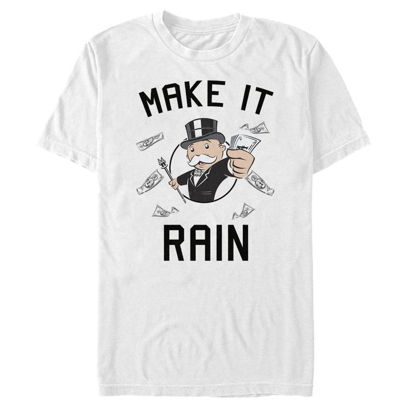Men's Monopoly Pennybags Make It Rain T-Shirt, 1 of 5