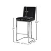 Meridian Furniture,Heidi Black Velvet Stool - 4 of 4