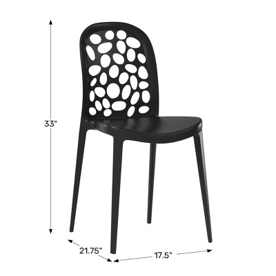 WestinTrends Playa Outdoor Modern Stackable Patio Dining Chairs (Set of 2)