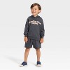 Grayson Mini Toddler Boys' French Terry Hoodie Sweatshirt - Black - 4 of 4