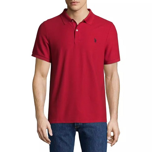 U.S. Polo Assn. Men's Short Sleeve Slim Fit Solid Pique Polo Shirt
