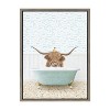 Kate & Laurel All Things Decor 18"x24" Sylvie Highland Cow & Duckling Art: Amy Peterson Studio, Nursery Decor - 2 of 4