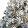 Nearly Natural 7' Pre-Lit LED Flocked Rock Springs Spruce Artificial Christmas Tree Clear Lights - image 2 of 4
