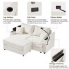 NicBex 72.8 Inch Loveseat Sofa Sectional Sofa Couch with Movable Ottoman,2 USB Ports and Phone Holder for Living Room,Apartment,Office,Beige - 4 of 4