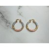 RMZ GOLD NYC 18K Gold Disco-Style Tricolor Hoops – Modern Luxury Earrings - 2 of 3