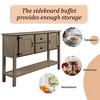 GDFStudio Roshan 48''W Rustic Solid Pine Wood Sideboard Buffet with 2 Drawers, 2 Cabinets and Bottom Shelf - 4 of 4
