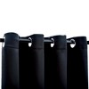 Blackout Curtains with Rings 2 pcs Black 37"x63" Fabric - 3 of 4