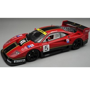 1996 Ferrari F40 LM #5 "Stefano Bucci" Black with Red Stripes with Case "Mythos Series" Limited Ed 1/18 Model Car by Tecnomodel - 1 of 3