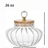 LunaLulinlk 1 PCS High borosilicate stripe sealed jar, kitchen storage jar, coffee can, coffee storage container - 3 of 4