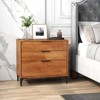 Tangkula 3-Drawer Dresser w/ Metal Support Legs & Anti-tipping Kit for Bedroom Cherry - 4 of 4