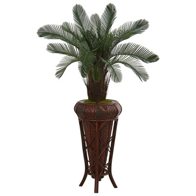 4ft Cycas Artificial Tree In Decorative Stand - Nearly Natural