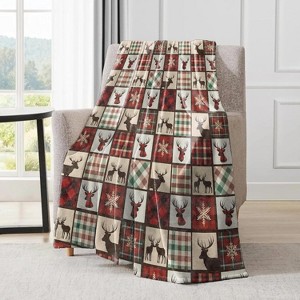 Nutcracker Christmas Decorative Throw Blanket,Ballet Fairy Mouse King Tree Print Decoration,Flannel Winter Pink Blankets. - 1 of 3