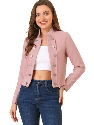 INSPIRE CHIC Women's Vintage Steampunk Open Front Button Decor Casual Jacket