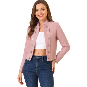 INSPIRE CHIC Women's Vintage Steampunk Open Front Button Decor Casual Jacket - 1 of 4