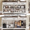 Vipbear 65 "Large buffet storage cabinet, farmhouse kitchen cutlery cabinet buffet, 3 drawers and 4 doors, living room storage cabinet - 3 of 4