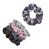 scünci No Damage Scrunchies - Pink/Greys - All Hair - 5pk - image 2 of 3