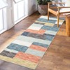 Indoor Modern Geometric Patchworked Area Rugs for Bedroom Living Room, Washable Non Slip Contemporary Carpet for Home Office - 2 of 4