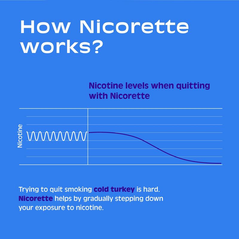 Nicorette 2mg Stop Smoking Aid Gum - White Ice Mint, 6 of 12