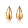 Chunky Gold Plated Earrings - Extravagant Style 925 Silver Needle Metal Large Teardrop Earrings, A Pair Perfect for Statement Style - 4 of 4