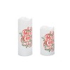 Transpac Artificial 8 in. Multicolor Christmas Merry Light Up Faux Candle Set of 2 - image 3 of 4