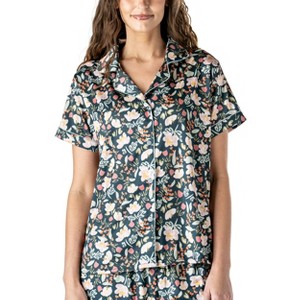 Hello Mello Womens Beauty Sleep Satin Pajama Top - 1 of 4