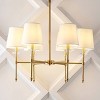 27" 6-Light Cillian Mid-Century Modern Iron LED Chandelier Brass Gold - JONATHAN Y: Satin Finish, Adjustable Height, UL Listed - 2 of 4