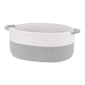 Unique Bargains Woven Handles Shelf Closet Storage Basket - 1 of 4