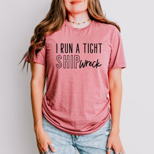 Simply Sage Market I Run A Tight Shipwreck Short Sleeve Tee - 1 of 4