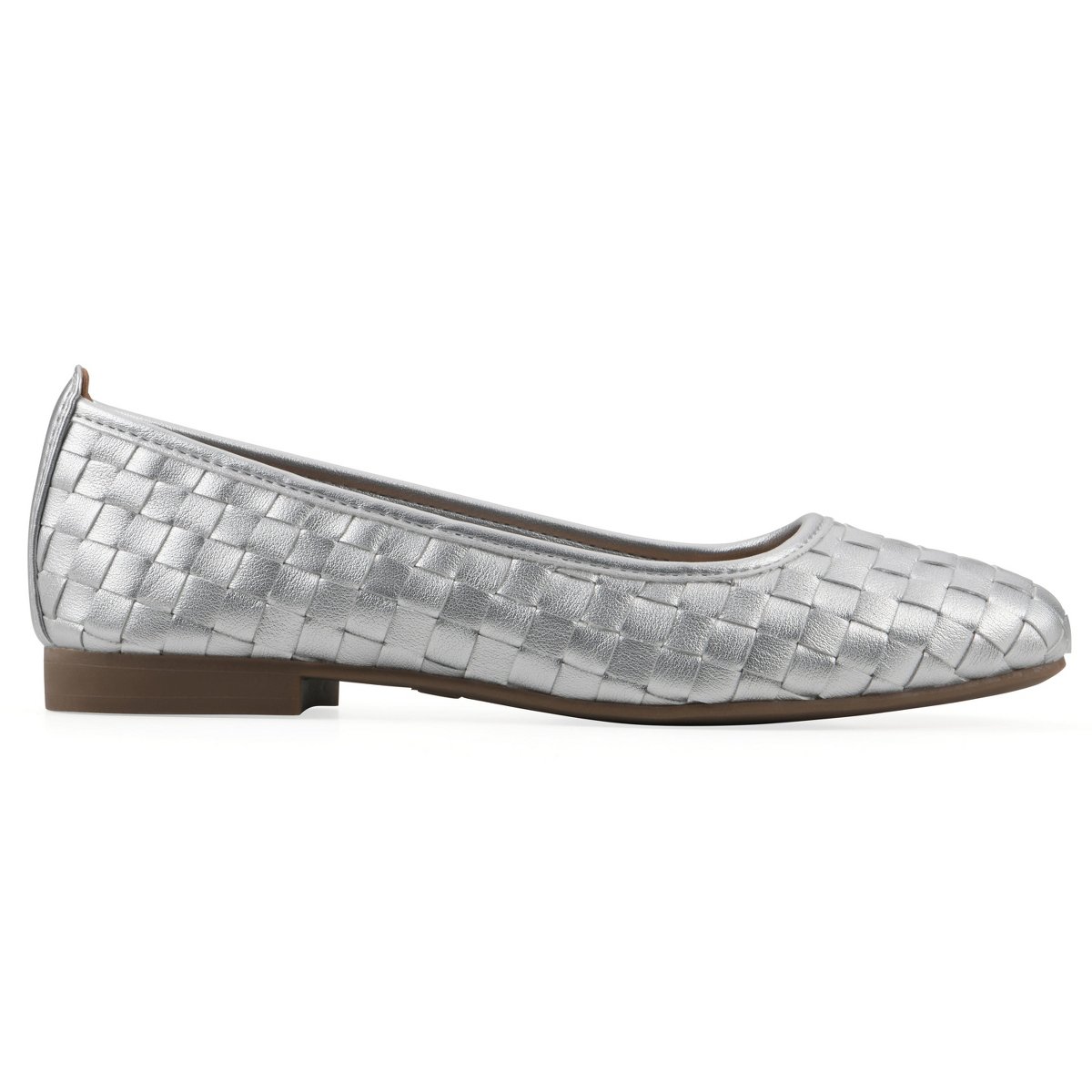 Обувь White Mountain Women's Boccie Ballet Flat, Silver Smooth, 8 — фото 2